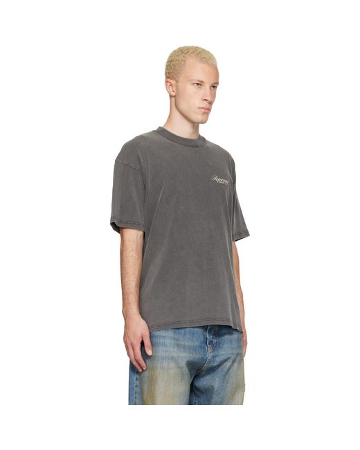 Represent Gray Owners Club' Script T-Shirt for men