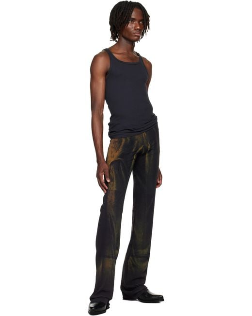 Jean Paul Gaultier Black Ssense Exclusive Khaki & Mesh Printed Water Sweatpants for men
