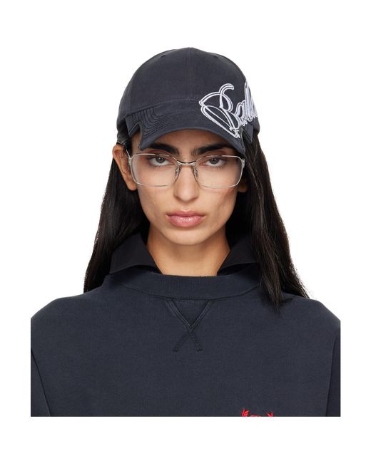 Balenciaga Blue Cursive Logo Cap