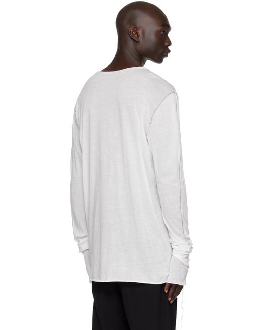 Nicolas Andreas Taralis Black Loose Thread Long Sleeve T-shirt for men