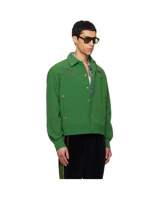 Needles Green Piping Cowboy Jacket for men