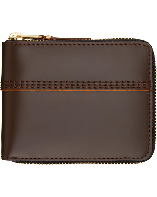 Comme des Garçons Brown Triple Stitch Wallet