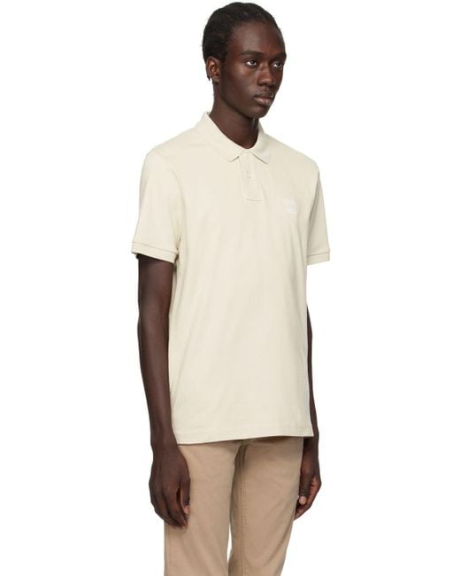 Hugo boss polo beige new arrivals