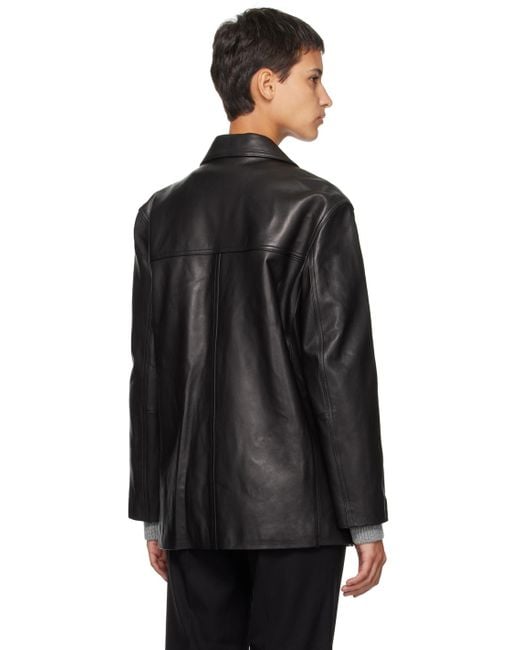 DUNST Black Half Leather Jacket