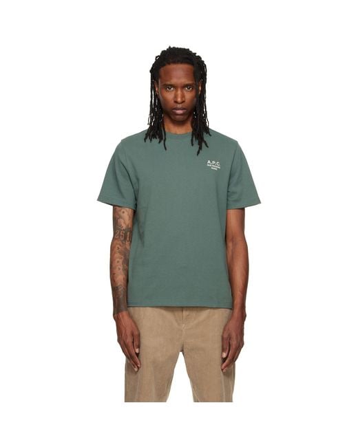 A.P.C. Green Standard 'Rue Madame' T-Shirt for men