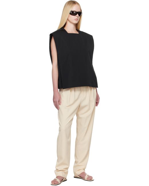 Carven ブラック Square ダッチェス トップス Black