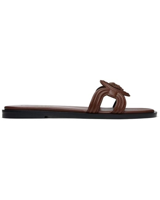 Versace Brown Medusa '95 Slides Sandals