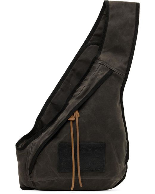 Acne Black Gray Sling Bag for men
