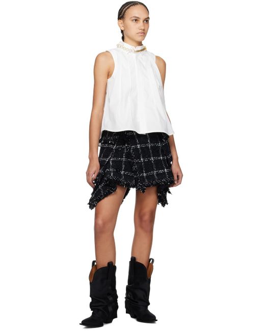 Sacai Black Wrap Miniskirt
