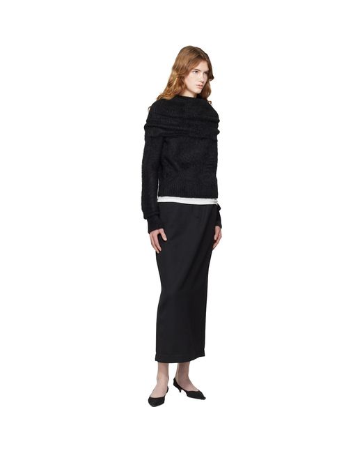 Totême Black Funnel Alpaca-Blend Knit Turtleneck