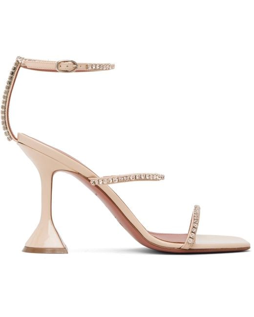 AMINA MUADDI White Gilda 95 Heeled Sandals
