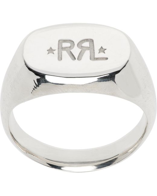 RRL White Signet Ring for men