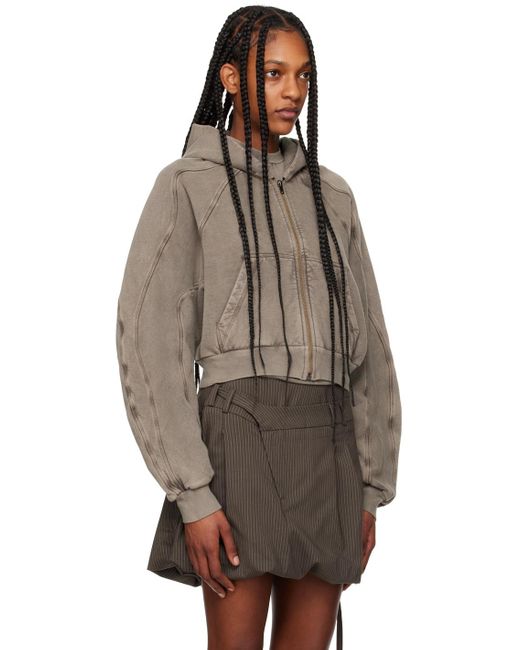 OTTOLINGER Taupe Multiline Hoodie in Brown | Lyst Canada 