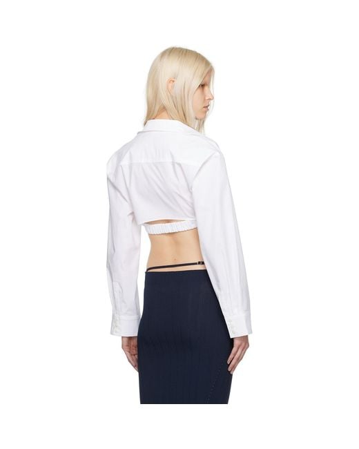 Jacquemus Blue White Le Chouchou 'la Chemise Bahia Courte' Shirt