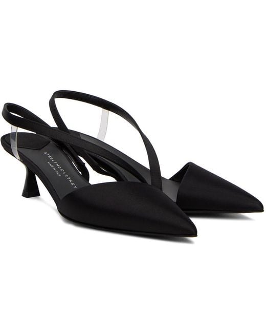 Stella McCartney Black Iconic D'orsay Heels