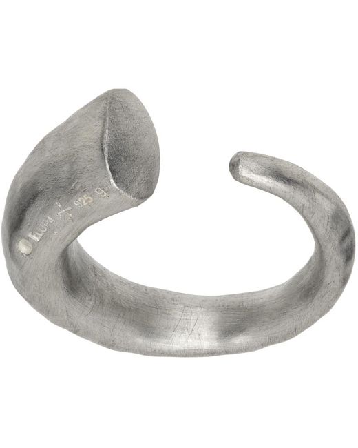 Parts Of 4 Metallic Little Horn Ring for men