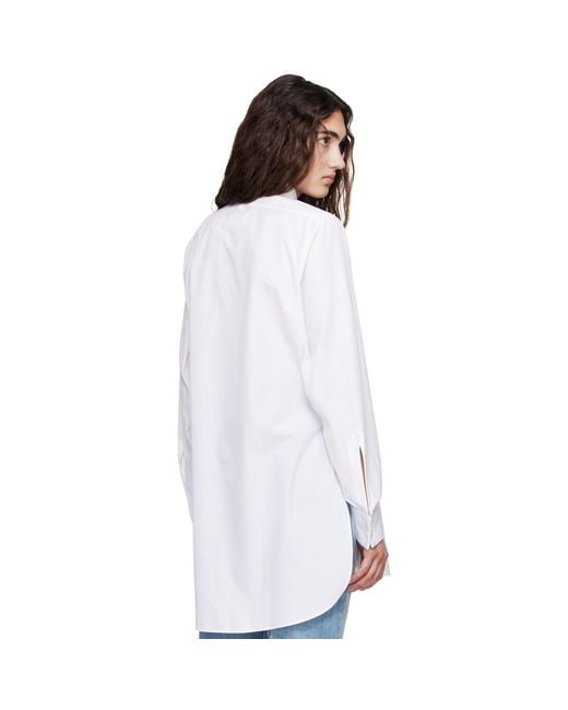 Maison Margiela White Tuxedo Cotton Shirt