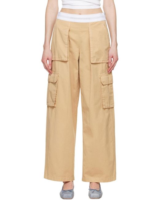 Alexander Wang Natural Cargo Rave Trousers