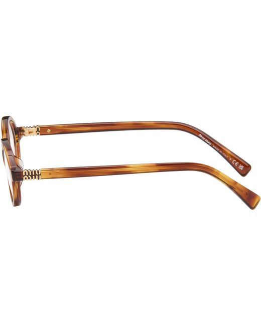 Miu Miu Black 'Breaking The Rules' Oval Glasses