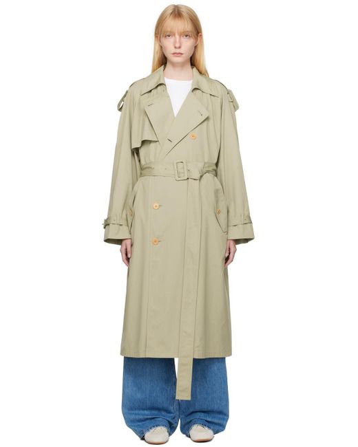 The Row Multicolor Green June Trench Coat