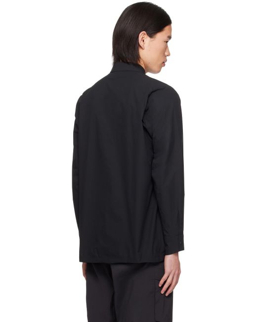 Win chemise de randonnée noire en tissu extensible quadridirectionnel Goldwin pour homme en coloris Black