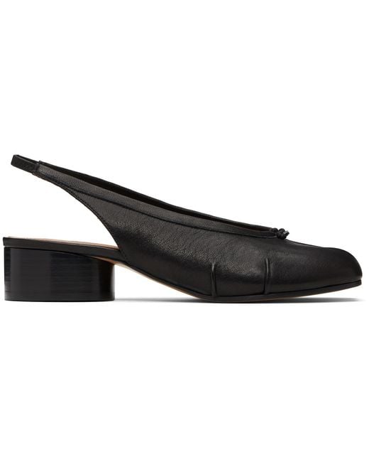 Maison Margiela Black Tabi New Ballerina Slingback Heels