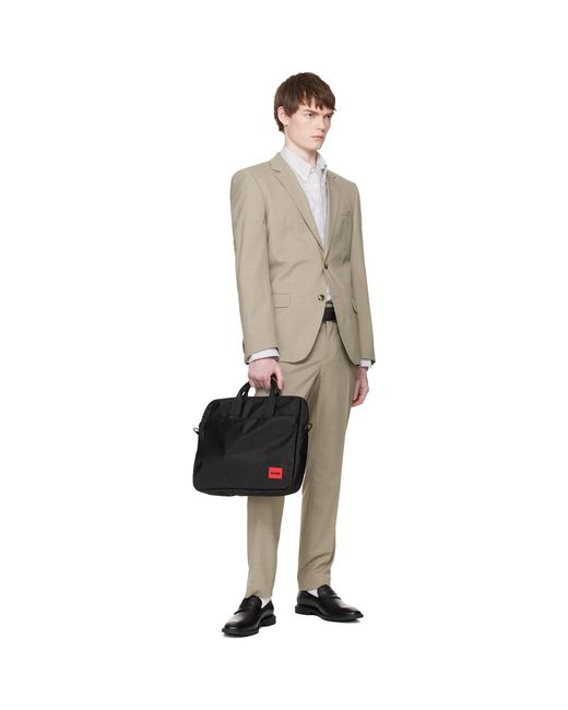 HUGO Black Two-Piece Slim-Fit Stretch Cloth Suit for men