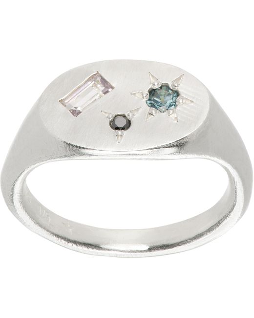 Seb Brown Metallic Oval Neapolitan Ring