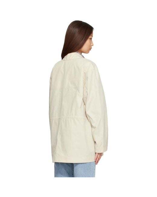 Totême  Natural Off- Collared Drawstring Jacket
