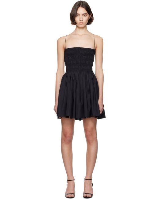 Matteau Black Shirred Bodice Minidress