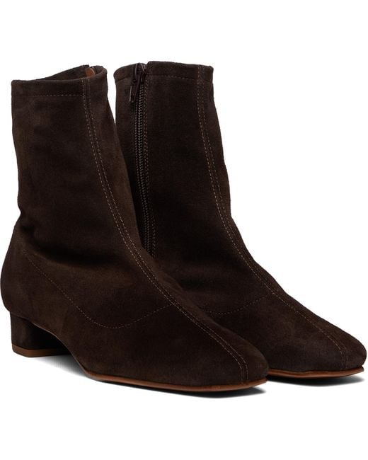By Far Brown Este Suede Leather Boots