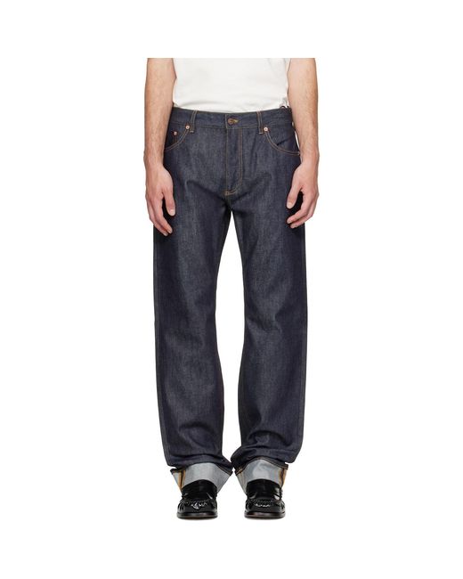 Bottega Veneta Blue Rolled Cuffs Jeans for men