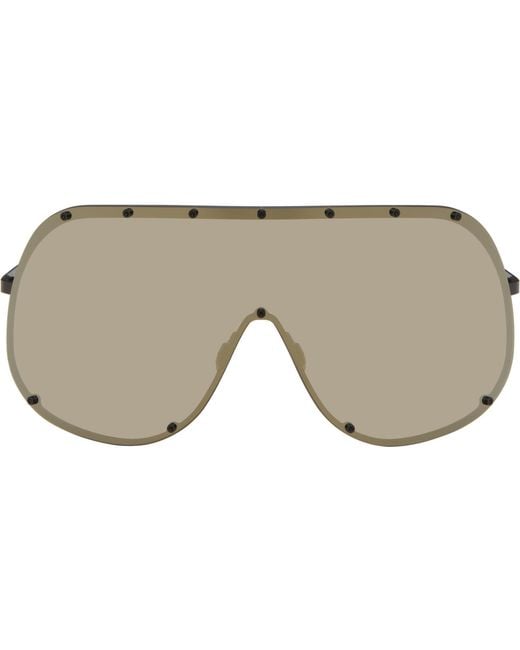 Rick Owens Black Temple Mask Sunglasses