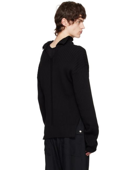 メンズ Rick Owens ブラック Hollywood Tabard セーター Black