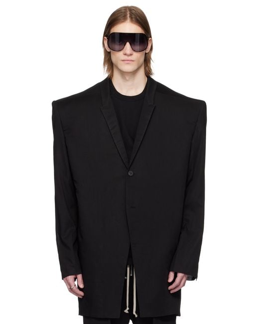 Rick Owens Black Hollywood Rick S Tatlin Blazer for men