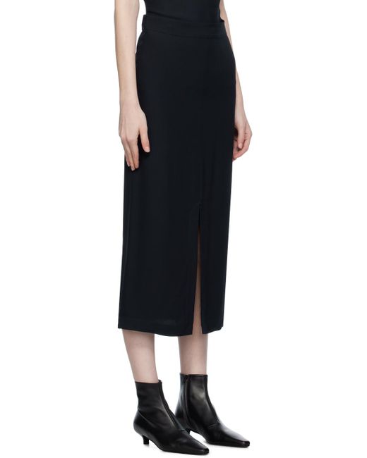 Totême  ネイビー スリット ミディアムスカート Black