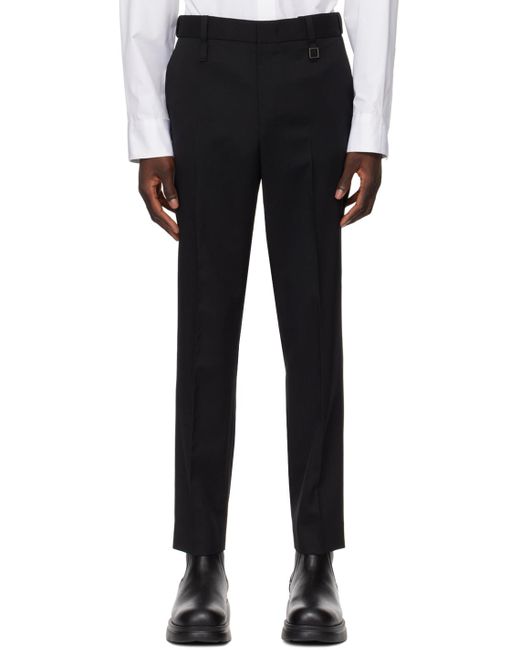 Wooyoungmi Black Tapered Trousers for men
