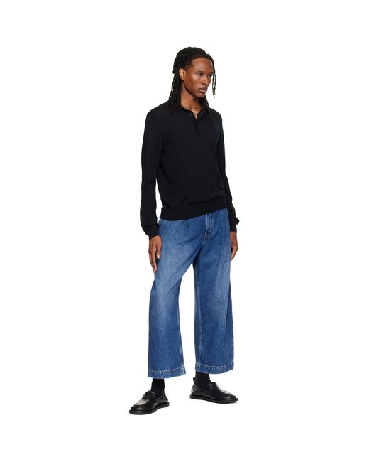 Studio Nicholson Blue Puch Wide Leg Jeans for men