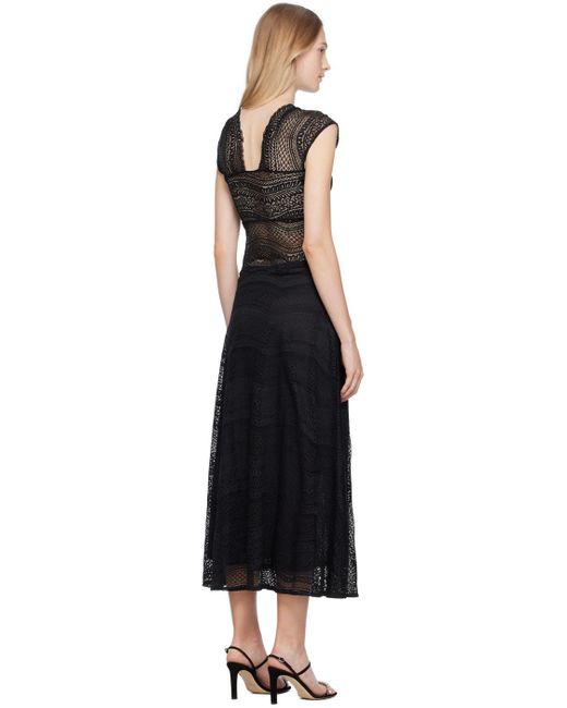 Beaufille Black Sassen Midi Dress