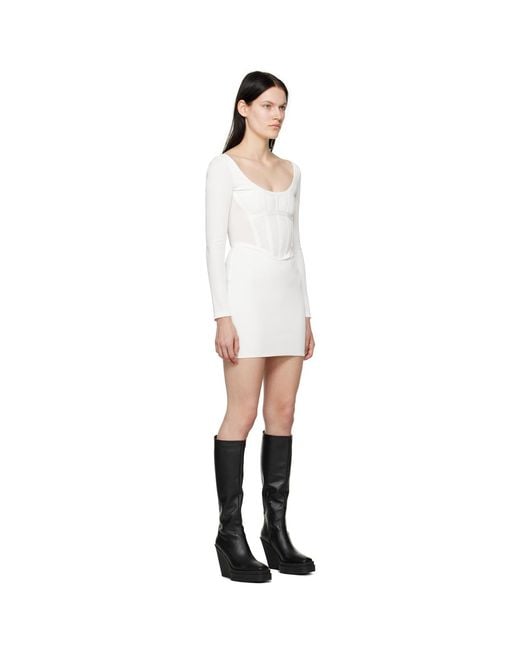 Dion Lee Black Rib Corset Minidress