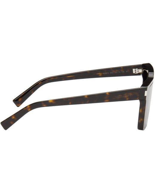 Saint Laurent Black Tortoiseshell Sl 610 Sunglasses for men