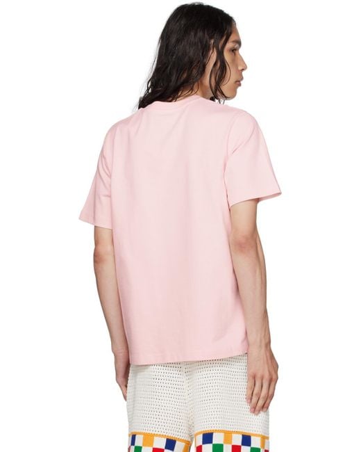 メンズ Casablancabrand La Joueuse Tシャツ Pink