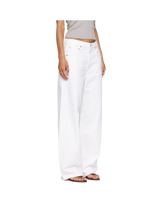 Agolde White Low Curve Jeans