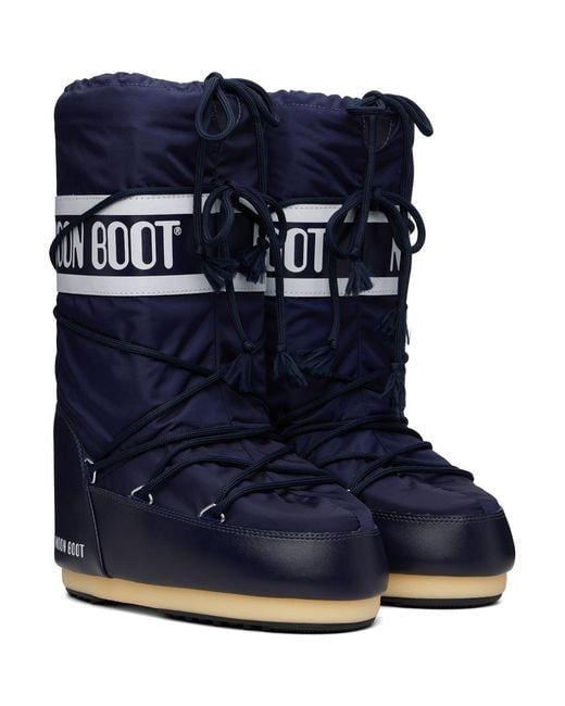 Moon Boot Blue Icon Nylon Boots for men