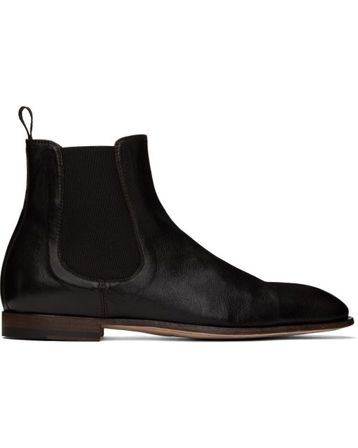 Officine Creative Black Solitude 004 Chelsea Boots for men