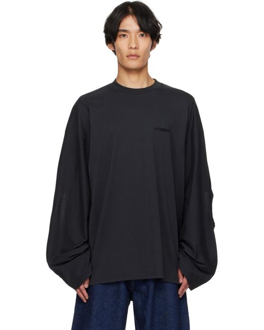 Vetements Blue Logo Cut-Up Longsleeve T-Shirt for men