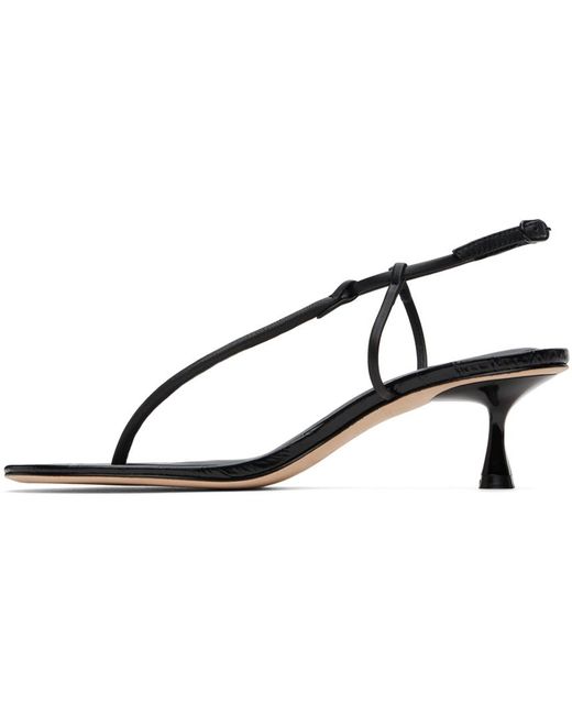 STUDIO AMELIA Black Lasso 50 Heeled Sandals