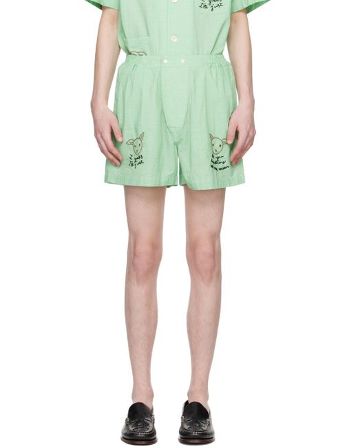 Short 'see you at the barn' vert Bode pour homme en coloris Green