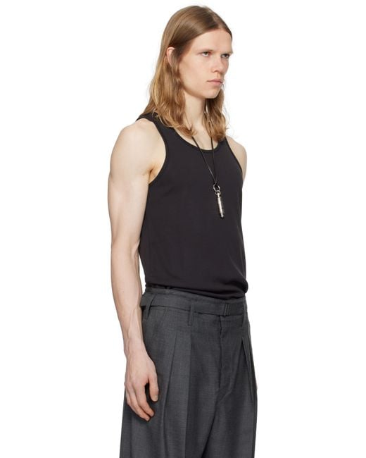 Débardeur Noir En Coton Lemaire pour homme en coloris Black