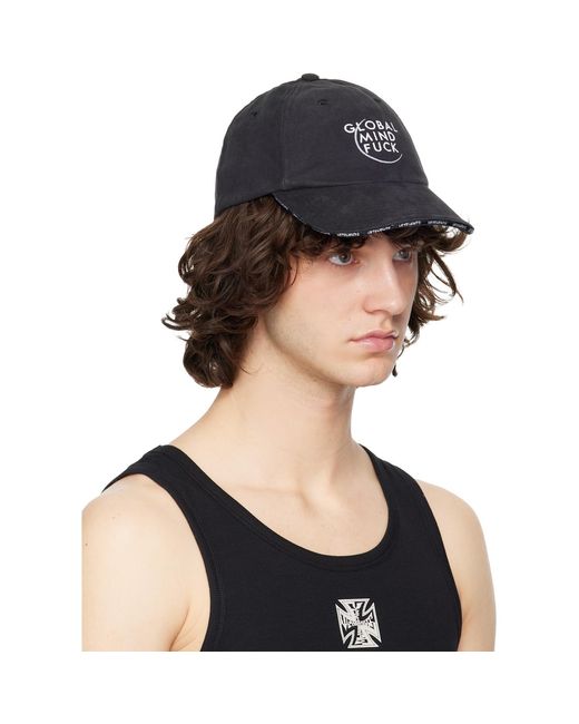 Vetements Black 'Global Mf' Cap for men